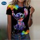 thumbnail image 3 of Camiseta informal con cuello redondo y estampado de puntadas 3D para mujer, ropa Y2k, camisetas de talla grande, camisetas de mujer, camisetas de manga corta de moda de verano, 3 of 4