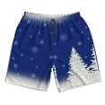 thumbnail image 3 of Uemuo Christmas Fir Tree Pattern Men's Swim Trunks Hawaiian Beach Bathing Suit Swimsuits Beach Quick-Dry Shorts with Pockets-Small, 3 of 9