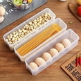 thumbnail image 7 of Set of 3 Pasta Storage Containers with Lid, Airtight Spaghetti Noodle Holder Rectangular Chopstick Storage Box Sealed Noodle Canisters for Refrigerator, Kitchen Pantry (White), 7 of 7