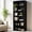 Black, variant on Large Bookcase, 5-Tier 63 Inch Tall Industrial Storage Wall Shelf, Display Shelf for Living room, Bedroom, Retro Brown
