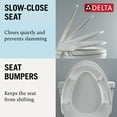 thumbnail image 5 of Delta 833004 Elongated Soft Close Bidet Seat - White, 5 of 8