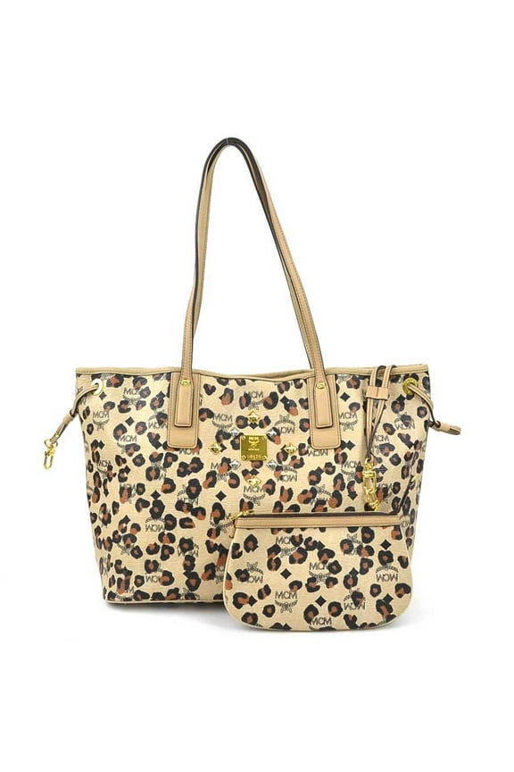 Pre-Owned MCM shoulder bag tote Loveless collaboration leather beige men's women's r10450g