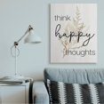 thumbnail image 2 of Stupell Industries Think Happy Thoughts Quote Minimal Thistle Design Canvas Wall Art Design by Daphne Polselli, 36" x 48", 2 of 4