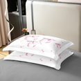 thumbnail image 4 of Erosebridal Housse de Couette 100 % Coton Rose Girly avec Nœud Papillon Format Double, Ensembles de Literie avec Nœud Dessin Animé Format Double, Déco Étoiles de Rêve, Réversible 3 Pcs (Sans Couette), 4 of 6