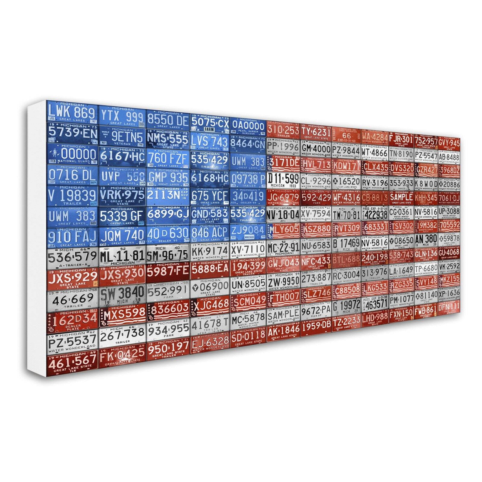 Trademark Fine Art 'Michigan Flag' Canvas Art by Design Turnpike
