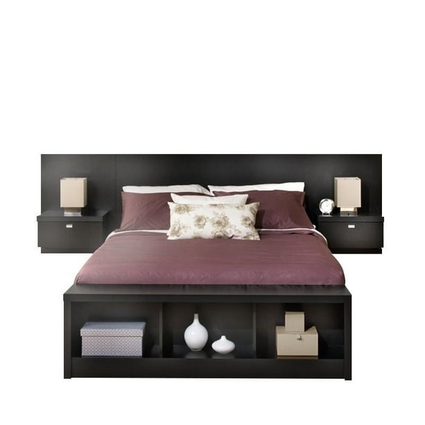 Bowery hill king platform storage bed with on sale floating headboard
