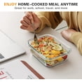 thumbnail image 4 of Biwat-10 Pack 22 Oz Glass Meal Prep Containers with Lids, Reusable Glass Food Storage Containers with Lids, Leak Proof, Microwave, Oven, Freezer and Dishwasher Safe (Gray), 4 of 4