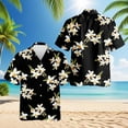 thumbnail image 2 of Netecom Orchid Hawaiian Shirt for Men, Floral Lover Gifts, Flower Button Down Summer Beach Shirt, 2 of 6