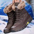 thumbnail image 5 of Women'S High-Top Winter Snow Boots - Warm Fleece-Lined, Non-Slip Rubber Sole, Durable Fabric Upper, Round Toe Design for Outdoor Hiking & Casual Wear, Beige, Hiking Boots, Cold Weather Footwear, 5 of 6