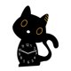 thumbnail image 2 of Reloj con forma de gato con números arábigos, reloj creativo de animales de dibujos animados en estilo moderno, Reloj de pared, 2 of 8