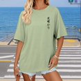 thumbnail image 4 of adaychics Japanese T Shirts for Women Flower Crew Neck Summer Printed Tees Cotton Casual Tops Daily Wear, 4 of 8