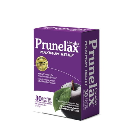 Prunelax Ciruelax Natural Laxative Maximum Relief Tablets, 30 Count