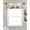 thumbnail image 3 of Vintage Bird Floral Kitchen Valances for Windows Farmhouse Linen Window Valance Curtain for Living Room Window Treatment Spring Botanical Flowers Valance Rod Pocket Topper Drape, 42 x 18 Inch, 3 of 6