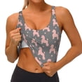 thumbnail image 3 of Cauagu Poodle Dog Pattern Sports Bras for Women,Round Neck Sports Bra Workout Crop Tank Tops Padded with Built in Shelf-XX-Large, 3 of 8