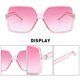 thumbnail image 3 of Gafas de sol cuadradas de la protección solar del marco de las gafas de sol grandes de moda de la moda, hechas de PC, 3 of 5