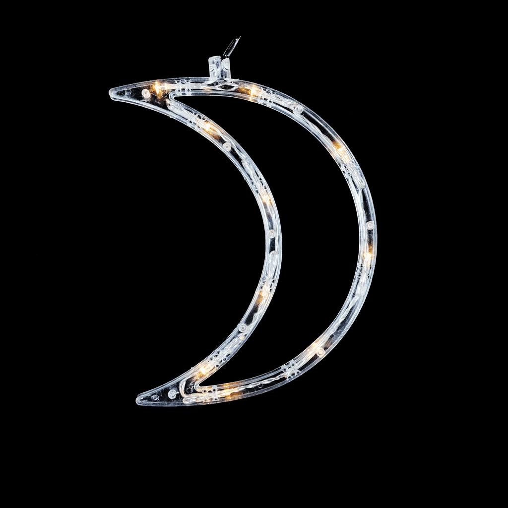 Mainstays 144-Count Indoor Battery-Operated Curtain Lights with Stars and Moons, Warm White LED, 6 ft Lighted Length