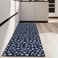 thumbnail image 4 of Dark Blue Christmas Snowflake Pattern Kitchen Rug Mat,Kitchen Runner Rugs Non Skid Washable,Decorative Kitchen Floor Mats for Kitchen,Sink,Laundry,17"X47", 4 of 5