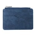 thumbnail image 4 of Cartera corta de cuero esmerilado para hombre, estilo coreano, con cremallera, monedero, tarjetero, tarjetero, 4 of 6