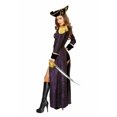 thumbnail image 2 of Roma Costume 10104 - Stretch Satin Gloves, Black/Purple/Gold, Medium, 2 of 2