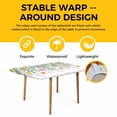 thumbnail image 4 of Eucalyptus Leaves Floral Table Cloths for 3 Foot Rectangle Tables, Spring Botanical Flowers Vines Patio Waterproof Elastic Fitted Tablecloths, Washable Rectangular Table Cover for Camping, 4 of 8