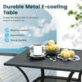 thumbnail image 2 of Vicllax Outdoor Patio Dining Set for 4 Metal Modern Style for Lawn 37.8"Lx37.8"Wx28.7"H (5 Pcs), 2 of 8