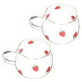 thumbnail image 4 of GOOHOCHY  2 Pcs Cups with Strawberry Designs Water Glasses Creative Baby, 4 of 8