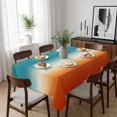 thumbnail image 6 of Teal Burnt Orange Ombre Table Cloth Waterproof Tablecloths, Contemporary Gradient Abstract Art Tablecloth Dining Table Cover for Kitchen Party Tabletop Outdoor, Rectangle Tablecloth 60x102 Inch, 6 of 9