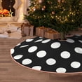 thumbnail image 5 of Fotbe Black and White Polka Dot Pattern Christmas Tree Skirt, Tree Skirts Plush Christmas Decorations, Christmas Tree Skirts Xmas Decorations Holiday Party Decor-36", 5 of 6