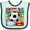 White and Green, variant on Inktastic Soccer Superhero Boys or Girls Baby Bib