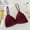 Red, variant on 2Pcs Women Lace Bralette Solid Thin Shoulder Strap Tube Top Skin-friendly Bra (Black)