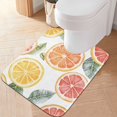 thumbnail image 2 of Yayeee Bath Rug for Bathroom Floor Non Slip Rectangle Fluffy Soft Absorbent Mat, 16"x24", Candy Grapefruit Slices, 2 of 7