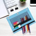 thumbnail image 4 of 3 Ring Binder Pencil Pouchs, Zippered Pencil Pouch Double Pocket Pencil Pouch 3 Ring with Clear Window, 4 of 4