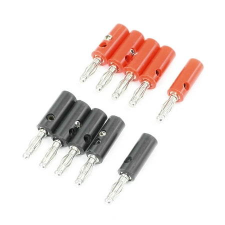 - Unique Bargains 10 Pcs Red Black Cover Speaker 5mm Cable Banana Plugs Adapters