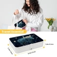thumbnail image 5 of Constellation PU Leather Jewelry Box Necklace Organizer with Removable Compartment and Storage Box - Portable Beauty Organizer, 5 of 6