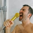 thumbnail image 3 of Microphone Shaped Showerhead High Pressure Handheld Rain Shower Head for Personalised Bathing Experience Let's Sing Hearts Out, 3 of 7