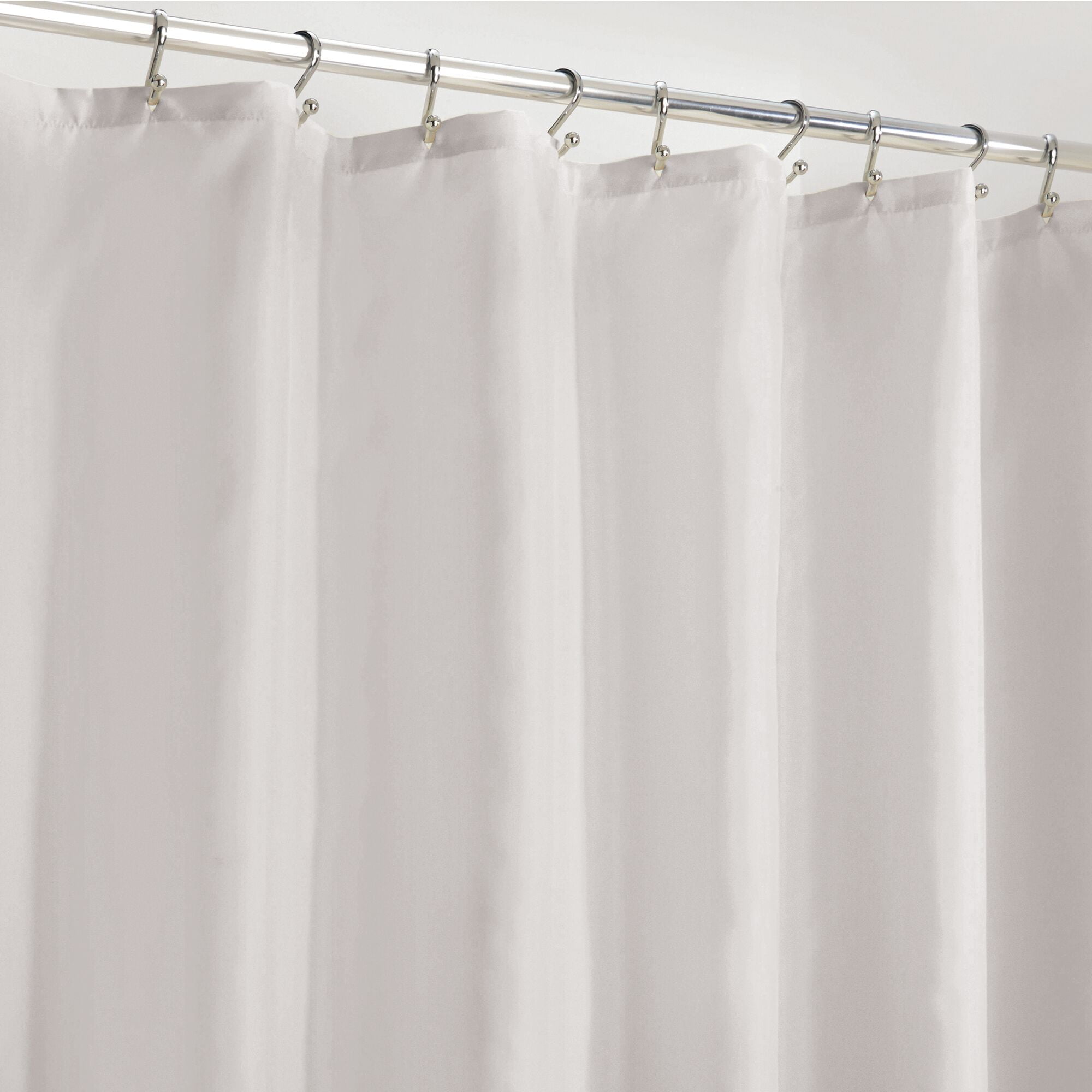N&Y HOME Short Fabric Shower Curtain Liner 72 x 65 Shorter Length Hotel Water 