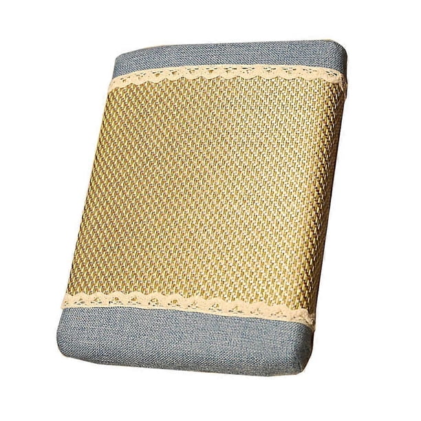 Breathable Summer Cushion Mat In Sky-Blue Color With Linen Material For Chair Use 1Set