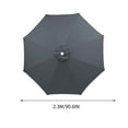 thumbnail image 3 of Dvkptbk 7.6ft Beach Umbrella for Sand, Outdoor Portable Umbrella Replacement Top Suit 8 Ribs Sun Shade for Beach Patio Garden Pool Backyard, 3 of 5