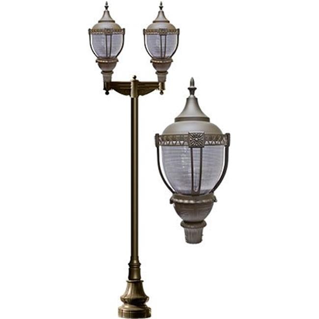 Dabmar Lighting GM8966-BZ-MT Cast Aluminum Dark Sky Top Decorative Base  Acorn Fixture 2 x 175W Metal Halide Multi-Tap - Bronze - Walmart.com
