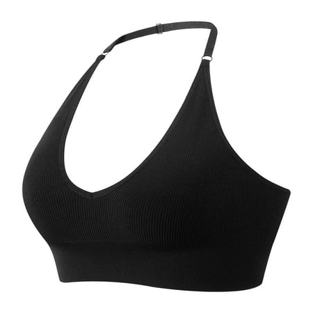 Bigersell Full Support Bras for Women On Sale Padded Bras for Women No Underwire Balconette Bra Style B547 V-Neck Convertible Bras Pull-On Bra Closure Women s Plus Size Sports Bras High Impact Black M