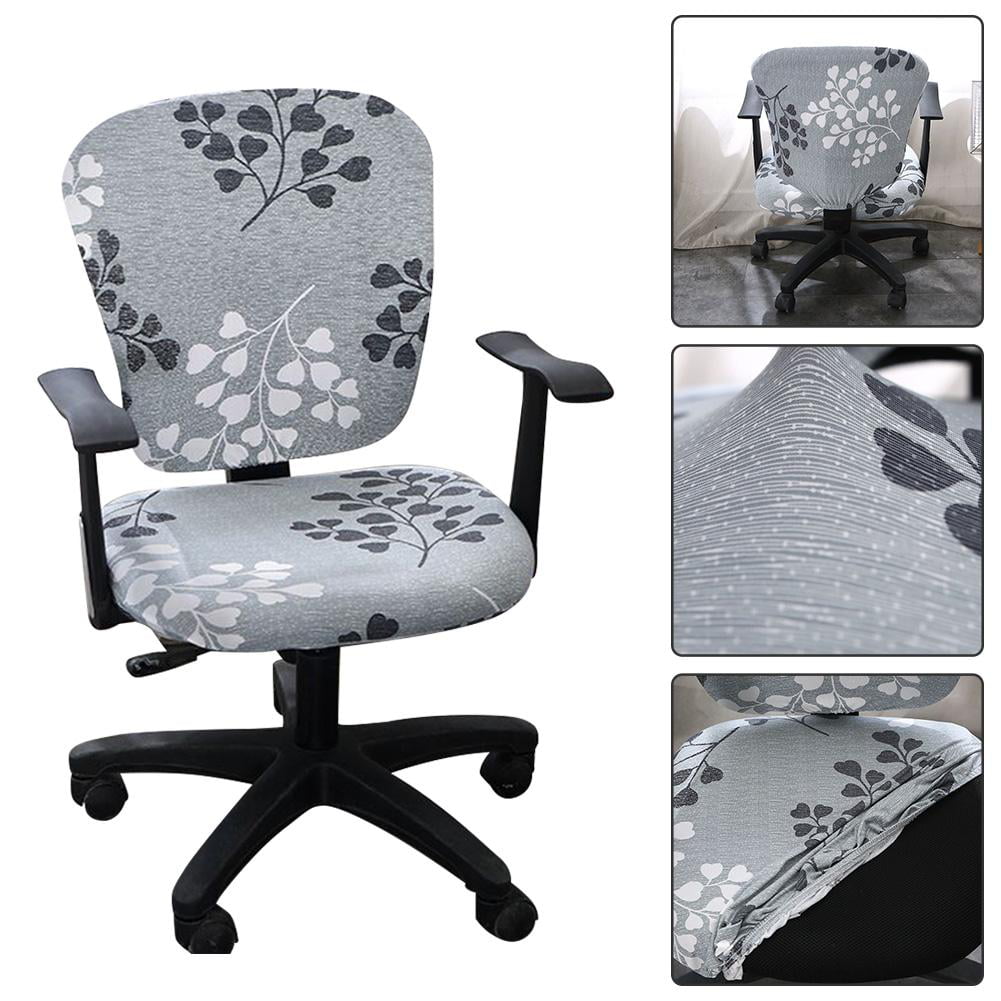 Details about   Split Computer Office Chair Covers Slipcover Stretch Desk Task Rotat Seat Cover 