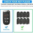thumbnail image 2 of for Dodge Key Fob 5 Button Key Fob Case Silicone Remote Key Case for Dodge for Jeep Grand Cherokee Key fob Cover (Black Red), 2 of 5