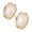 B, variant on 1 Pair Natural Healing Stone Stud Earrings for Women, Gold Plated Oval Resin Earrings, Faux Crystal Spiritual Gemstone Jewelry Gift