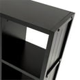 thumbnail image 4 of Pemberly Row 4x2 Modern Wood Storage Cabinet with Wainscoting Panel in Black, 4 of 9