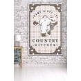 thumbnail image 3 of Country Kitchen, Cow on Plaid (36x54 Giclee Gallery Art Print, Vivid Textured Wall Decor), 3 of 3