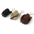 thumbnail image 5 of ZPAQI Genuine Leather Cowboy Hat Keychain Handcrafted Key Accessory for Men and Women, 5 of 12