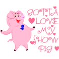 thumbnail image 3 of CafePress - Gotta Love My Show Pig - Women's Dark Pajamas, 3 of 4