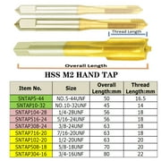 Max-Craft HSS M2 Hand Taps Titanium Nitrided Straight Flute HSS Taps Threads Screws in Metal Steel