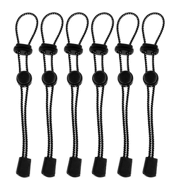 6pcs Backpack Hiking Stick Holder Walking Pole Fixing Buckle With Elastic Rope Lanyard For Mountaineering Climbing And Trekking Outdoors Black