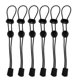 thumbnail image 1 of 6pcs Backpack Hiking Stick Holder Walking Pole Fixing Buckle With Elastic Rope Lanyard For Mountaineering Climbing And Trekking Outdoors Black, 1 of 4